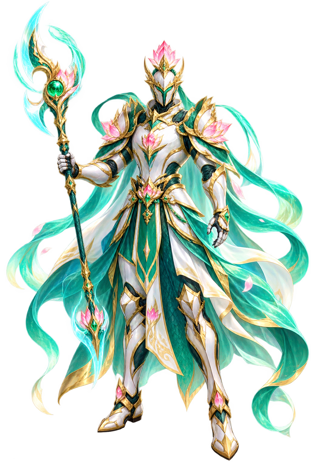 Quantum Lotus knight portrait